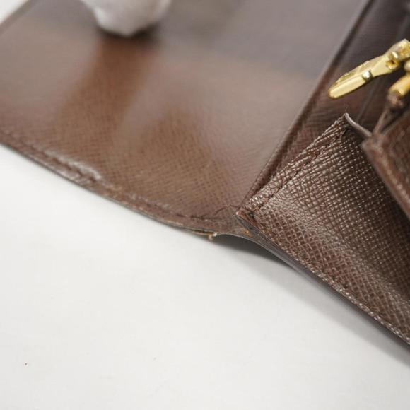 LOUIS VUITTON Long Wallet Damier Portefeuille Sara N61734 Ebene Men's Women's - Picture 7 of 10